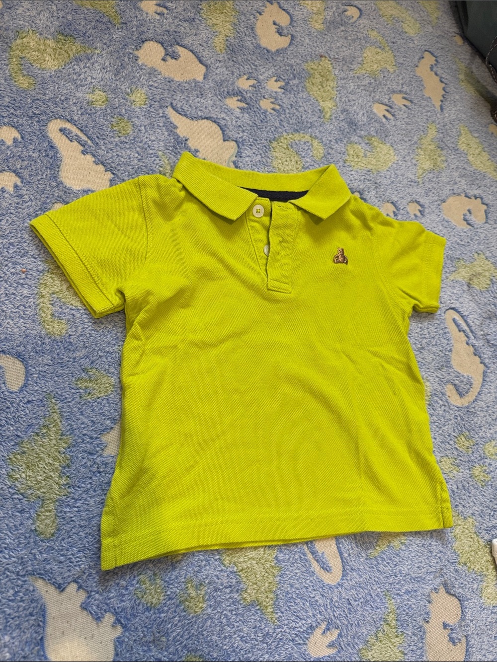 GAP Boys Neon Lime Polo with Embroidered Logo